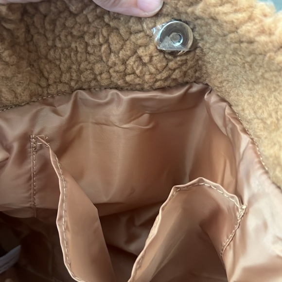 NWT PINK VICTORIA SECRET SHERPA TEDDY BEAR TOTE BAG - Picture 6 of 8